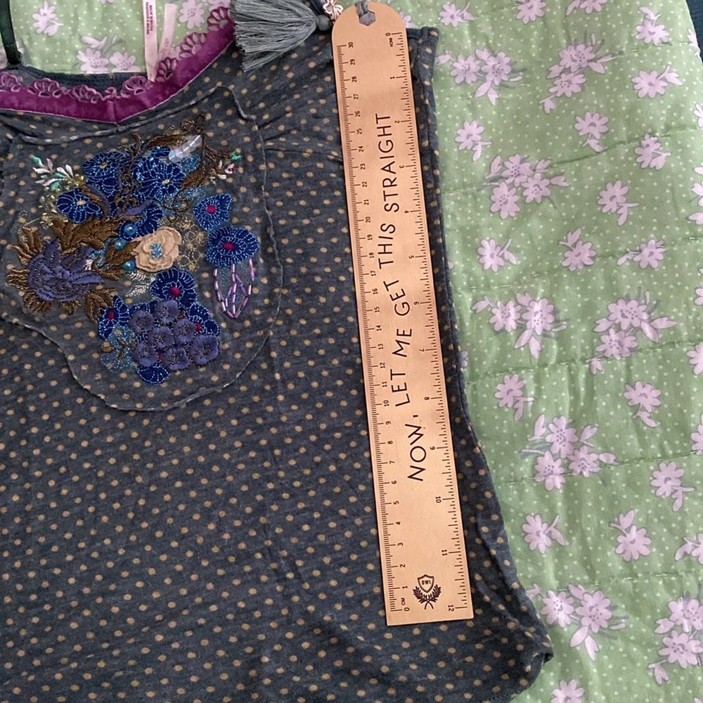 NWOT Free People embroidered tank - Picture 9 of 9